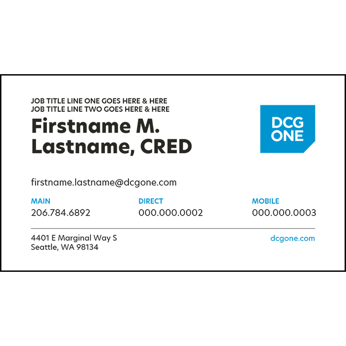 Show details for Business Card - DCG ONE